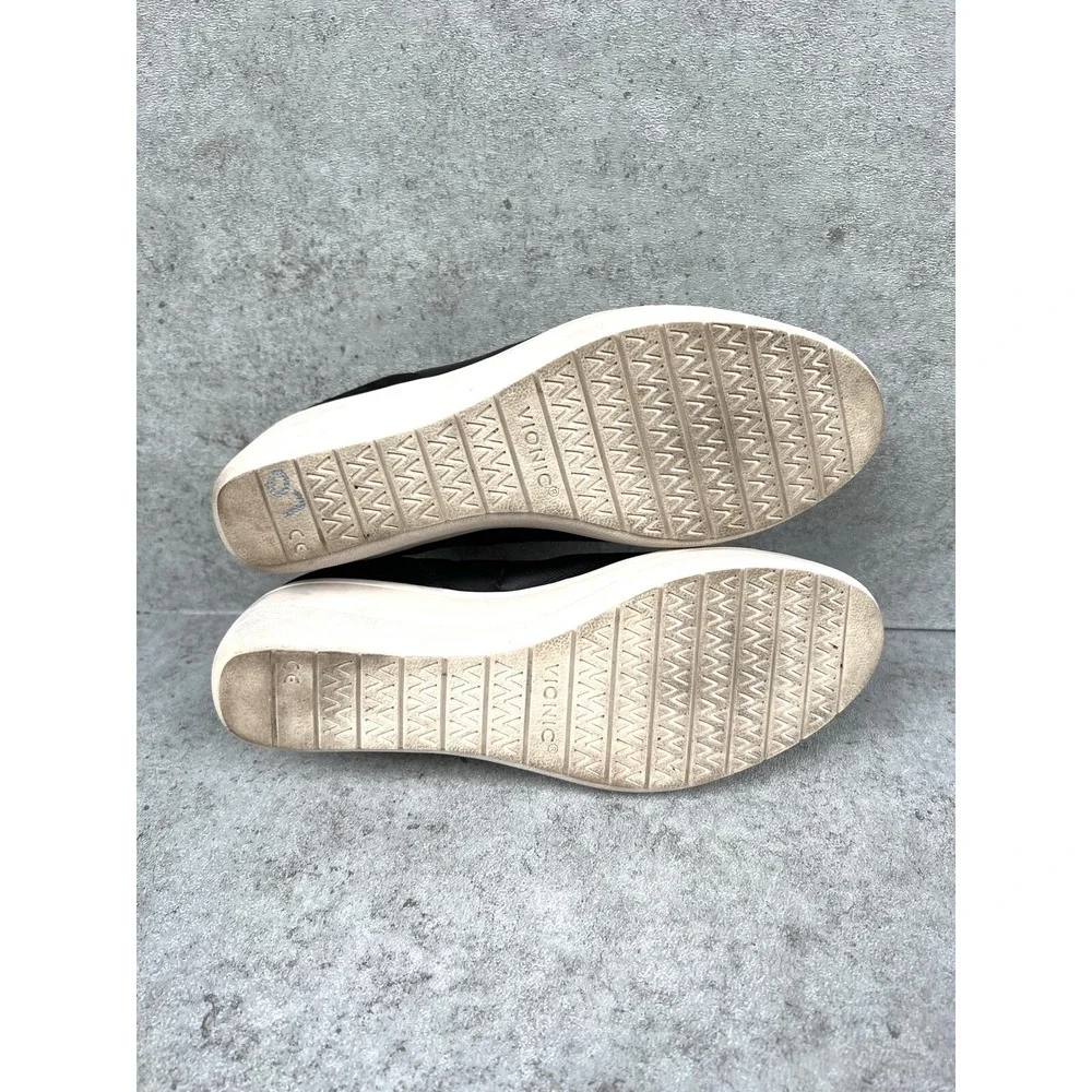 Vionic Black Ellery Jacey Women 8.5 Comfort Round Ballet Mary Jane Wedge Orthoti